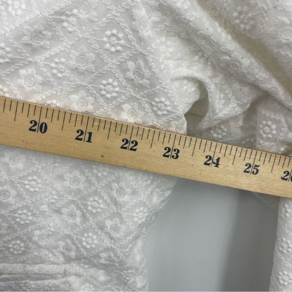 Draper James RSVP Eyelet Textured Notch Lapel Blazer White XXL - Picture 8 of 9